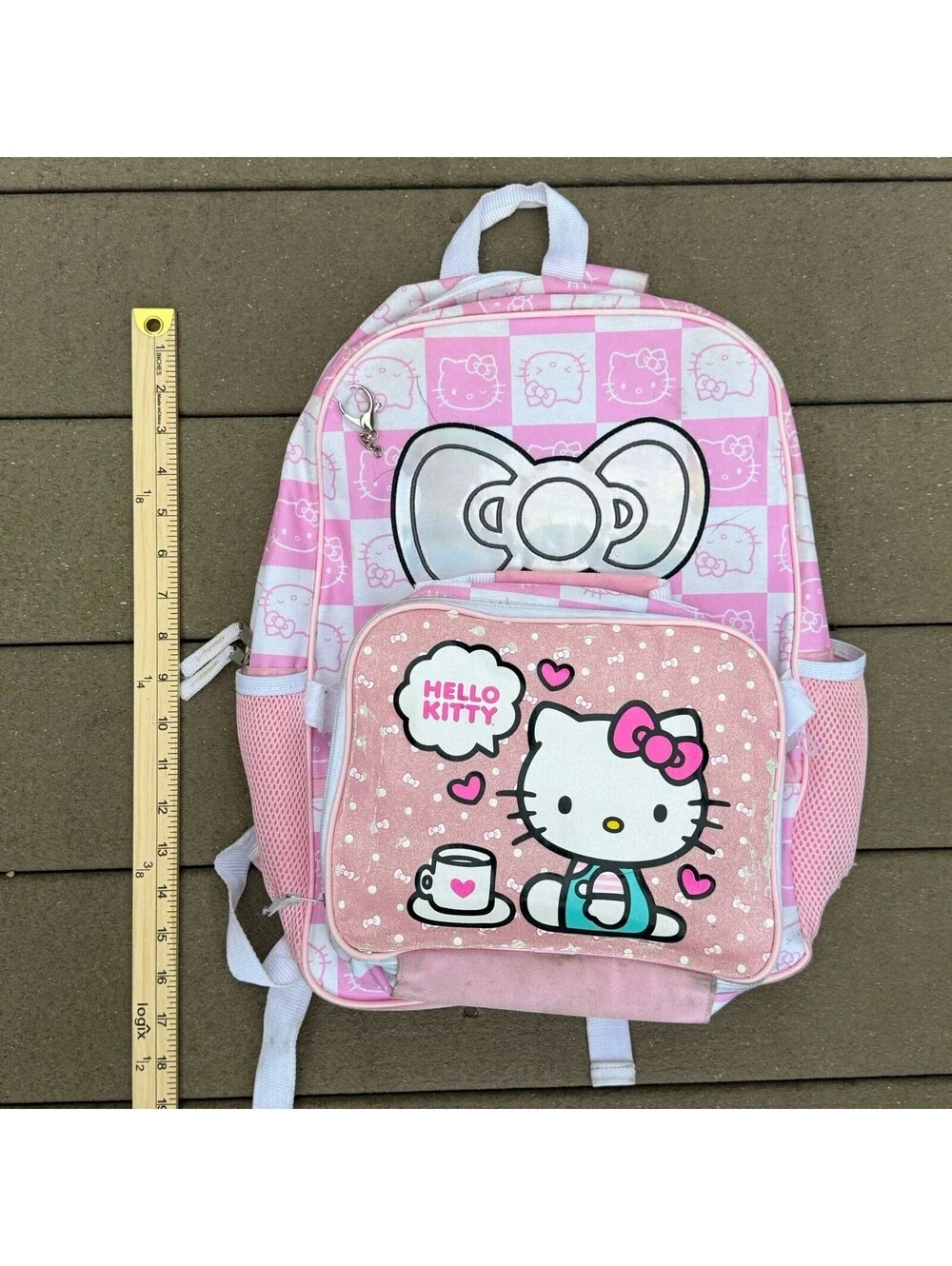 Hello Kitty Pink Backpack Book Bag Lunch Box Senior Year Sanrio School Bag
